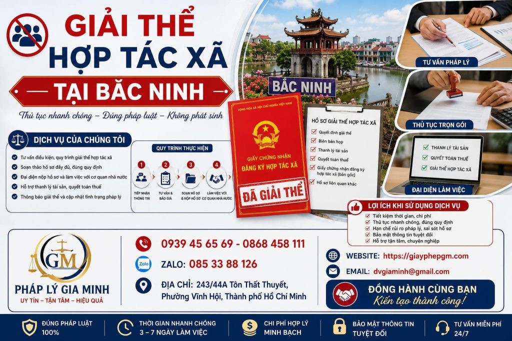 Giải thể hợp tác xã tại Bắc Ninh đúng qhttps://giayphepbacninh.com/giai-the-hop-tac-xa-tai-bac-ninh/uy định, hoàn thiện thủ tục nhanh chóng 1 Giải thể hợp tác xã tại Bắc Ninh