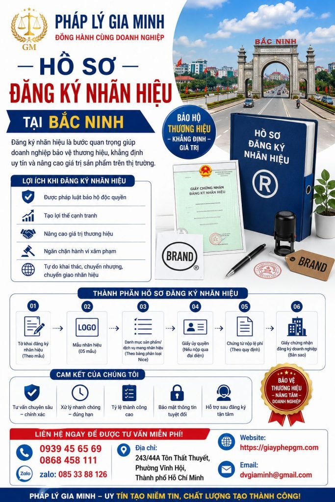 Hồ sơ đăng ký nhãn hiệu tại Bắc Ninh cần chuẩn bị gì để tránh thiếu sót? 1 Hồ sơ đăng ký nhãn hiệu tại Bắc Ninh