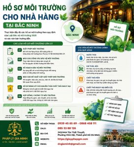Hồ sơ môi trường cho nhà hàng tại Bắc Ninh
