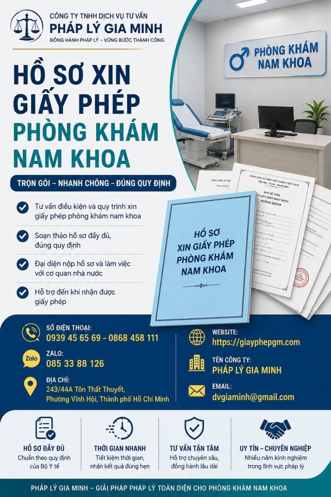 Hồ sơ xin giấy phép phòng khám nam khoa gồm những gì? Thủ tục và điều kiện cần biết 1 Hồ sơ xin giấy phép phòng khám nam khoa