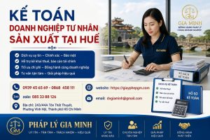 Kế toán doanh nghiệp tư nhân sản xuất tại Huế