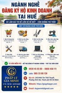 Ngành nghề đăng ký hộ kinh doanh tại Huế