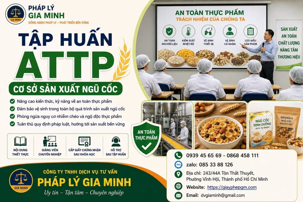Tập huấn ATTP cơ sở sản xuất ngũ cốc