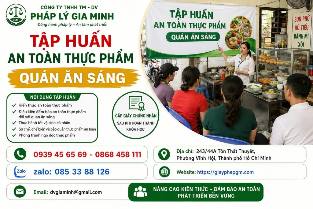 Tập huấn ATTP quán ăn sáng – Kiểm soát vệ sinh trong khung giờ chế biến cao điểm 1 Tập huấn ATTP quán ăn sáng