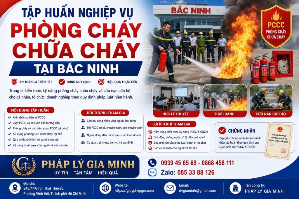 Tập huấn nghiệp vụ phòng cháy chữa cháy tại Bắc Ninh