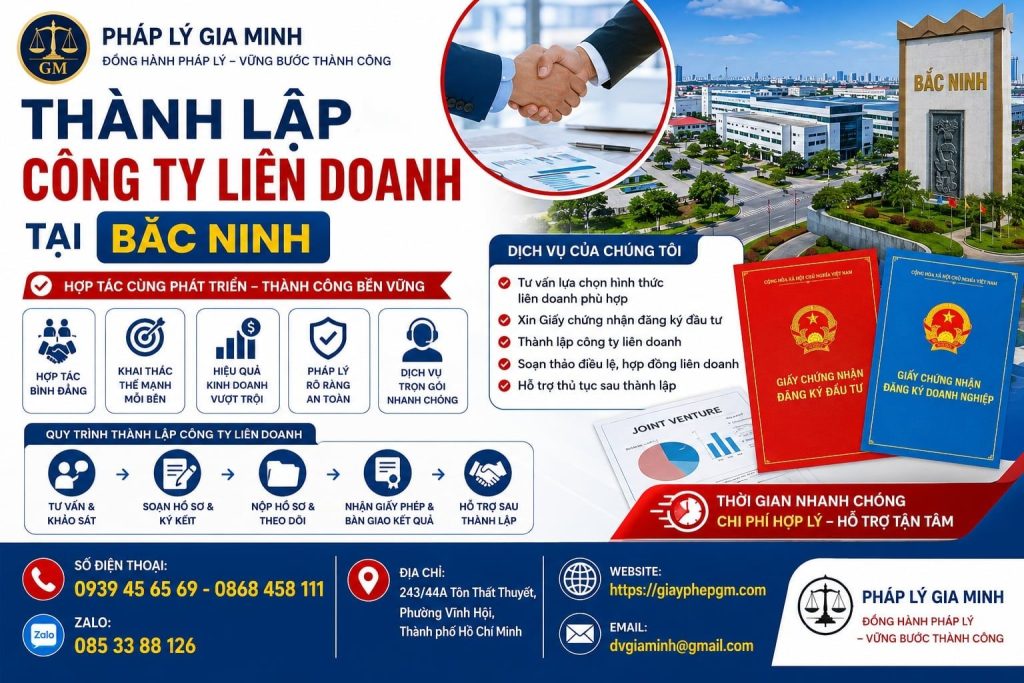 Thành lập công ty liên doanh tại Bắc Ninh chuyên nghiệp, đúng quy định pháp luật 1 Thành lập công ty liên doanh tại Bắc Ninh