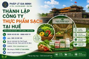 Thành lập công ty thực phẩm sạch tại Huế