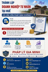 Thành lập doanh nghiệp tư nhân tại Huế có cần vốn pháp định không