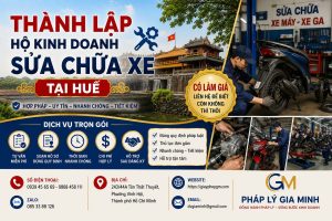 Thành lập hộ kinh doanh sửa chữa xe tại Huế