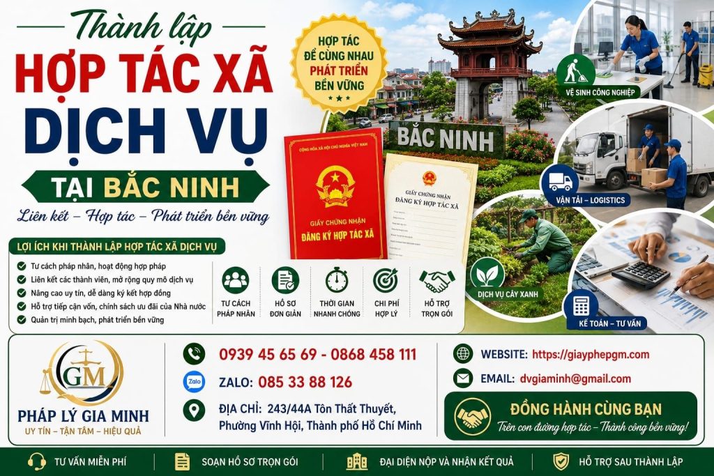 Thành lập hợp tác xã dịch vụ tại Bắc Ninh