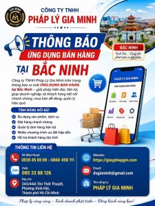 Thông báo ứng dụng bán hàng tại Bắc Ninh
