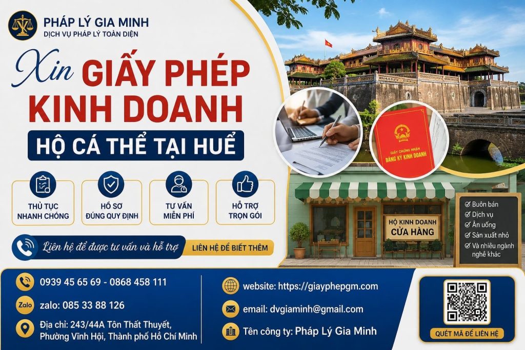 Xin giấy phép kinh doanh hộ cá thể tại Huế