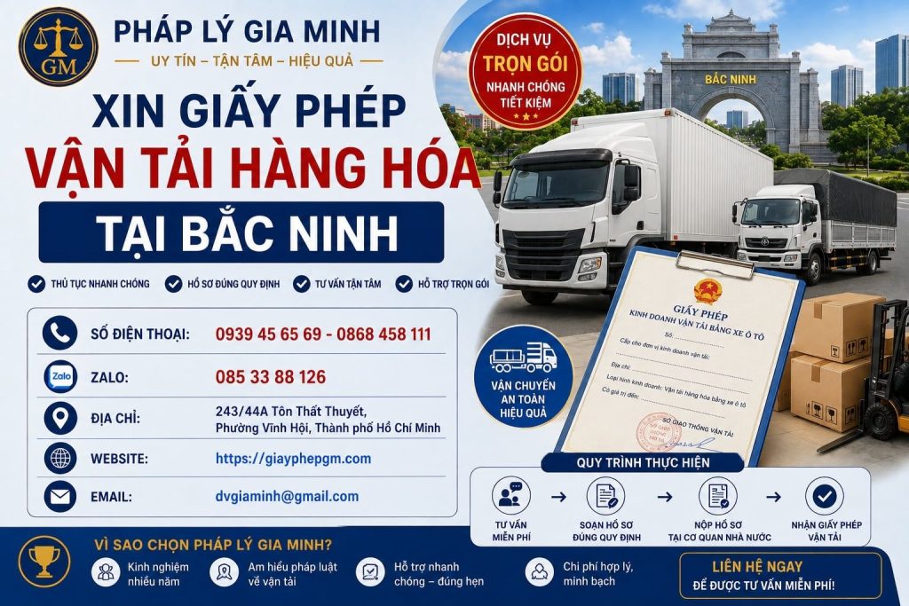 Xin giấy phép vận tải hàng hóa tại Bắc Ninh nhanh chóng, đúng quy định pháp luật 1 Xin giấy phép vận tải hàng hóa tại Bắc Ninh