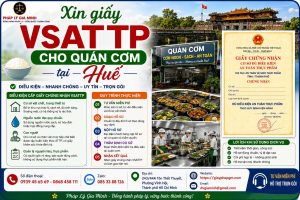Xin giấy VSATTP cho quán cơm tại Huế