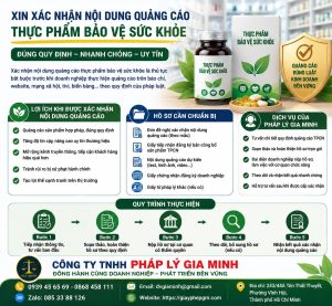 Xin xác nhận nội dung quảng cáo thực phẩm bảo vệ sức khỏe