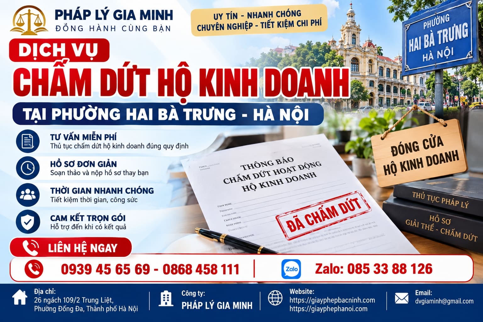 Dịch vụ chấm dứt hộ kinh doanh tại phường Hai Bà Trưng Hà Nội
