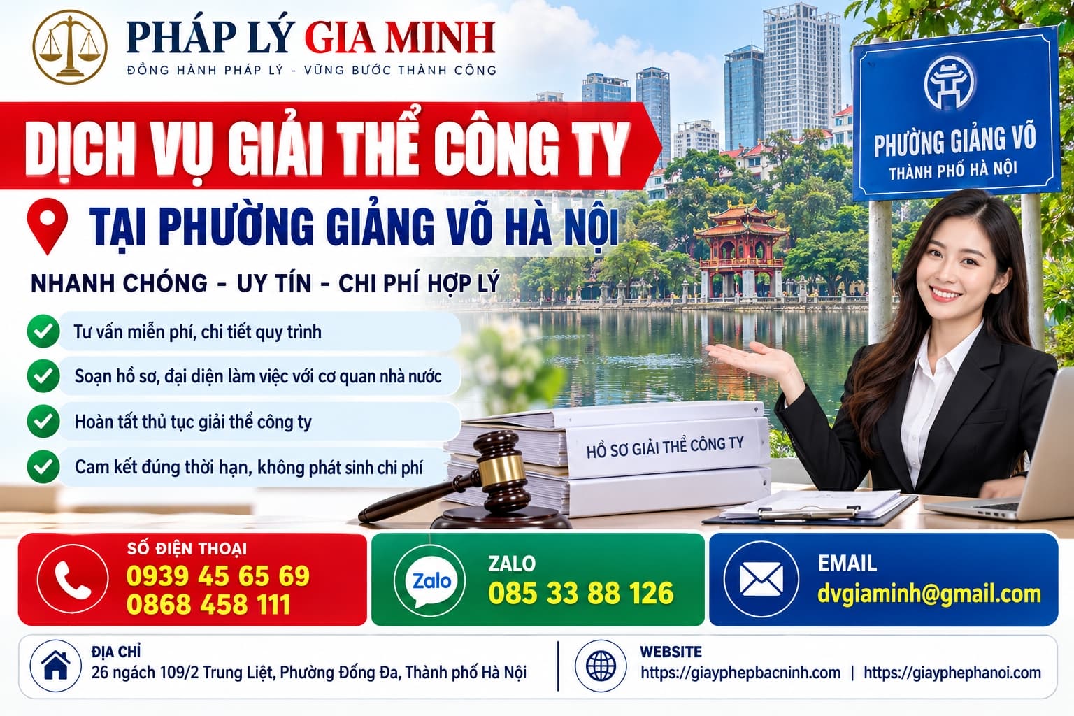 Dịch vụ giải thể công ty tại phường Giảng Võ Hà Nội