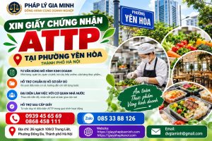 Xin giấy chứng nhận ATTP tại phường Yên Hòa Hà Nội